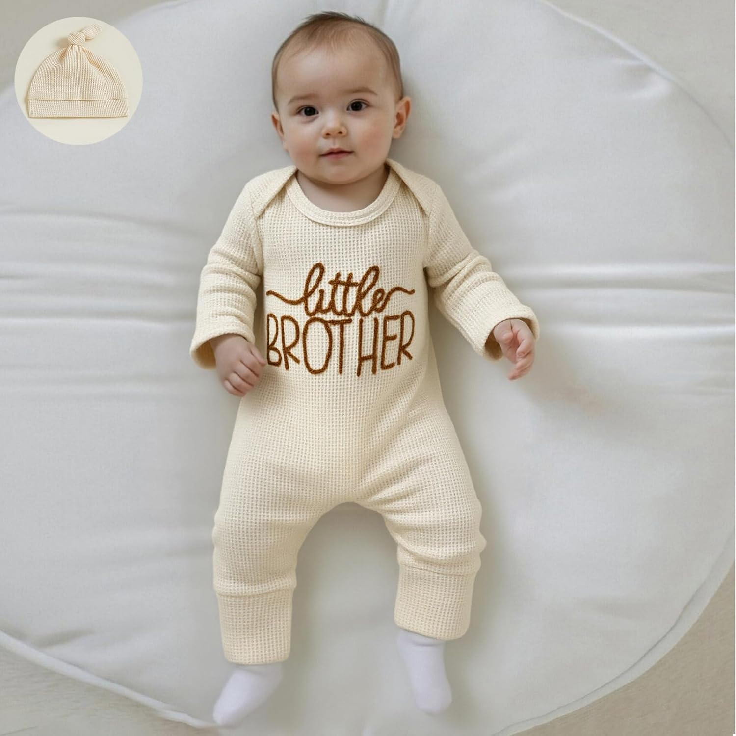 allshope Newborn Baby Boy Fall Outfit Romper Mama Mini Embroidery Long Sleeve Crew Neck Jumpsuit Bodysuit Infant Clothes - Image 6