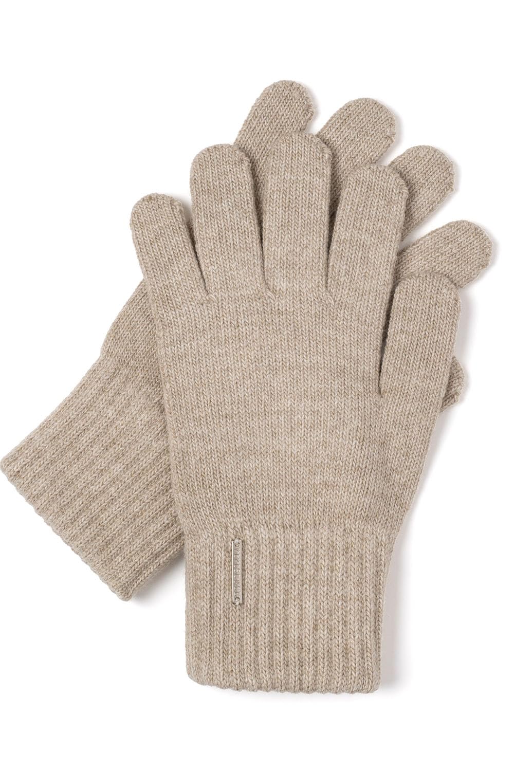 Vivisence Stylish And Warm Five-Finger Winter Gloves For Women With Wide Welt Finish Soft And Warm Wool Blend Material Ideal For Winter And Cold Autumn Days, Beige,UNI