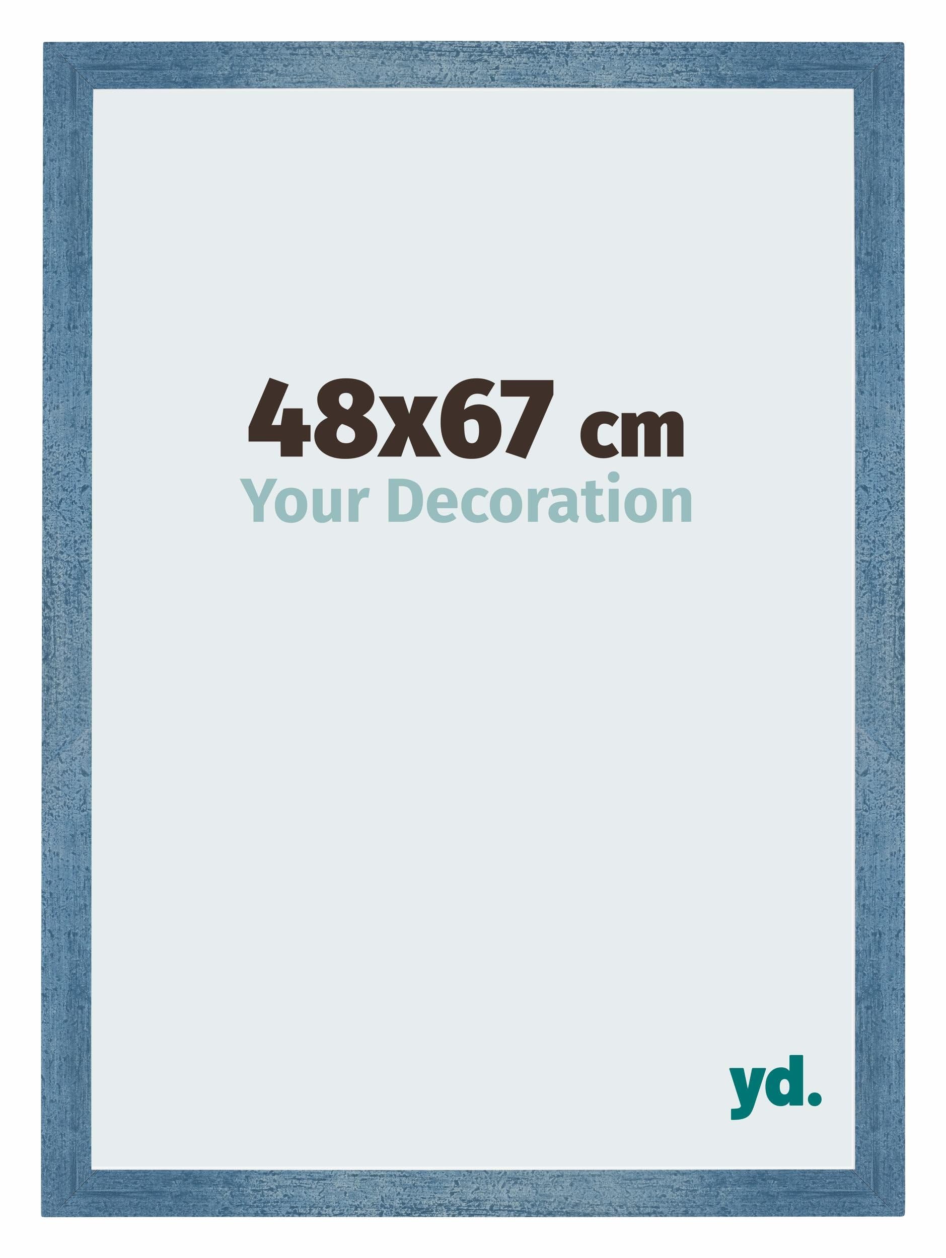 Your Decoration - Picture Frame 48x67 cm - Clear Blue Swept - Decorative Wall Frame in MDF with Antireflection - Frame 48x67 - Mura