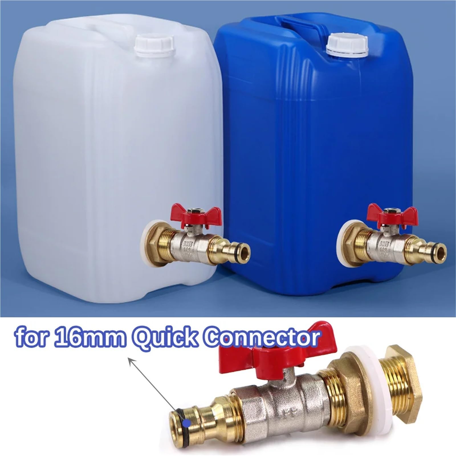 1 zestaw 16 mm mosiężny zawór kulowy złącze do zbiornika na wodę szybkie złącze do nawadniania ogrodu ryby adapter gumowa podkładka sitko siatkowe (A-1 szt.)