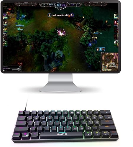 Miniatura 6 de SKYLOONG GK61 SK61 - Teclado mecánico de 60 %, teclas completas programables, RGB portátil, pequeño, compacto, impermeable, 61 teclas, interruptores