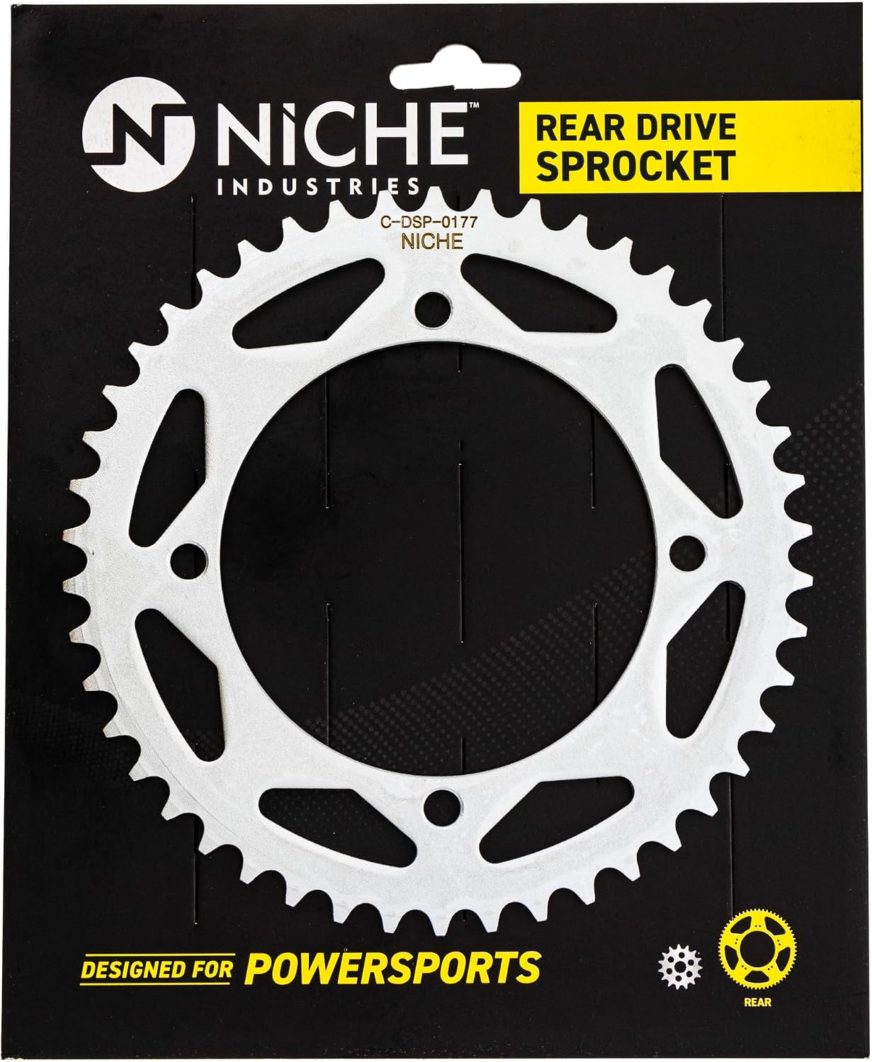 NICHE Drive Sprocket Chain Combo for Kawasaki KX65 Front 13 Rear 46 Tooth 420V O-Ring 108 Links