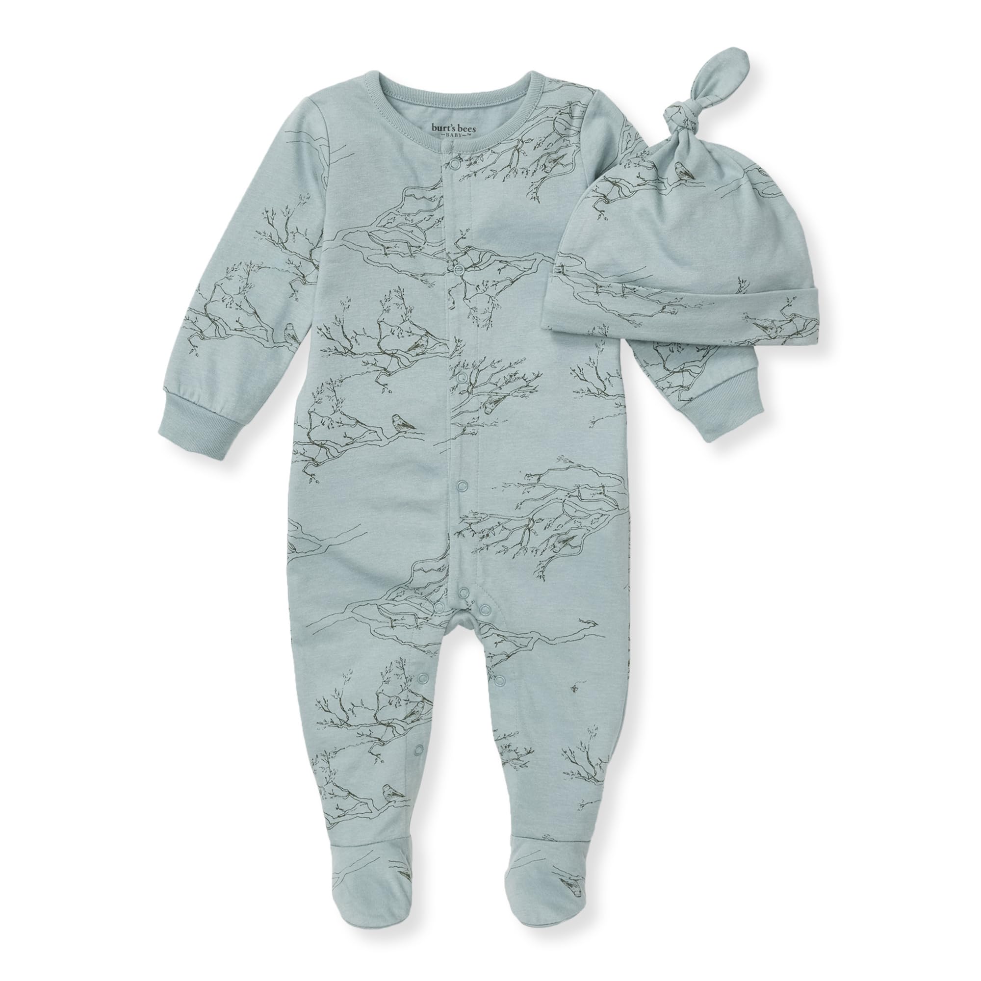 Burt's Bees Babybaby-boys Romper Jumpsuit, 100% Organic Cotton One-piece Short Sleeve Shortall, Long Sleeve Coverall