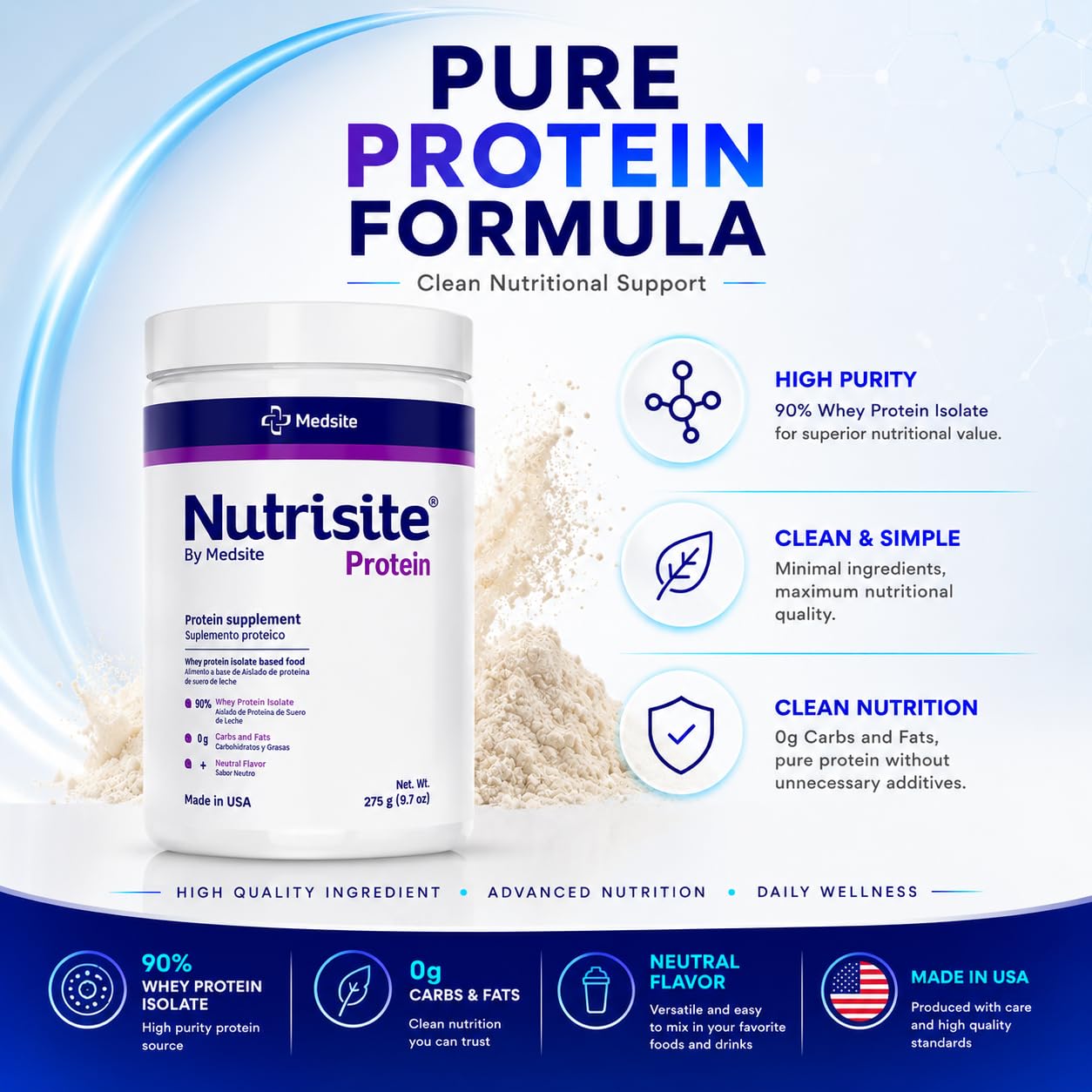 Nutrisite Whey Protein Isolate Powder for Daily Nutrition 9.7 oz — Amazon image 5