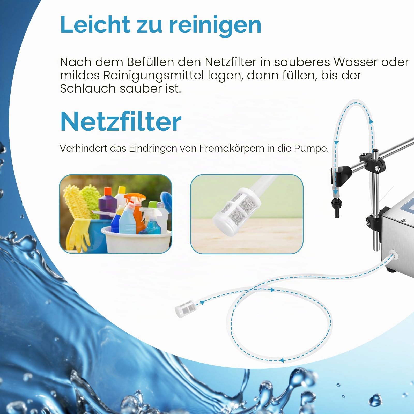 Hanchen Flüssigkeit Füllmaschine 5-3500 ml Genauigkeit Tragbares digitales LCD-Display Automatischer Flaschenfüller für Parfüm/Trinkwasser/kleine Flasche Flüssigkeitsfüllmaschine mit CE