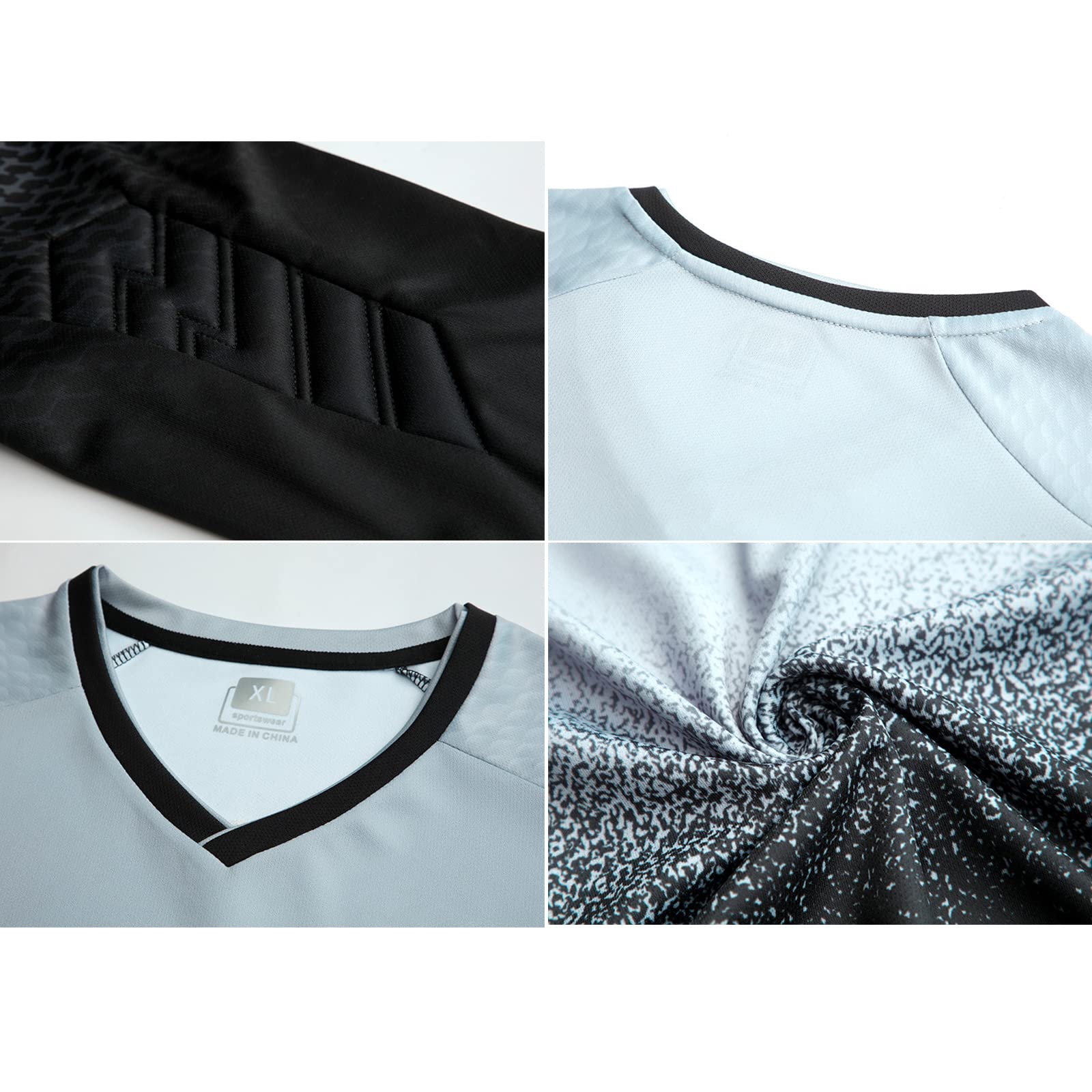 Maglia da Portiere da Calcio per Bambini da Uomo, Maglia da Portiere Set da Donna Manica Lunga E Pantaloni Maglia Personalizzata Personalizzata con Nome + Numero
