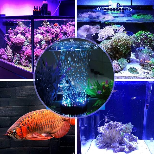 Foto 5 de 8 de Fdit Luces subacuáticas sumergibles LED Luces de Agua LED DC 12V de Burbuja 12 Luz cambiante Multi-Colorida…