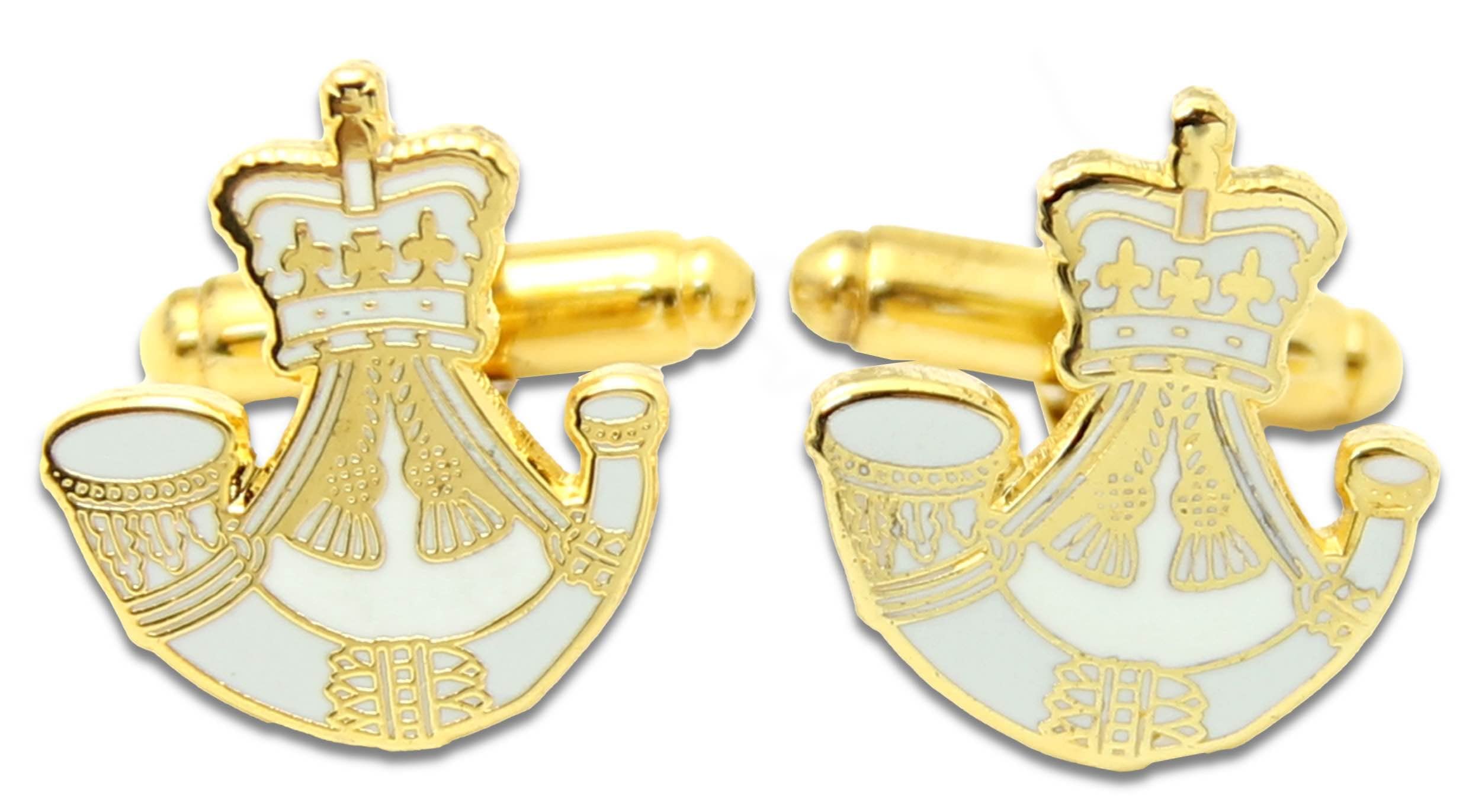 The Regimental Shop Men's Gold/Silver/White The Rifles Regital Cufflinks