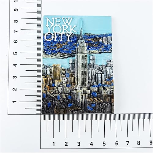 Miniatura 5 de Imán de nevera 3D de la ciudad de Nueva York, Estados Unidos, regalo, resina, hecho a mano, imán de nevera de Nueva York, colección de decoración