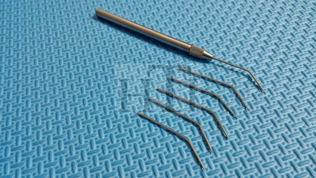 DISSECTING DISSECTION TEASING NEEDLE METAL CHUCK HANDLE