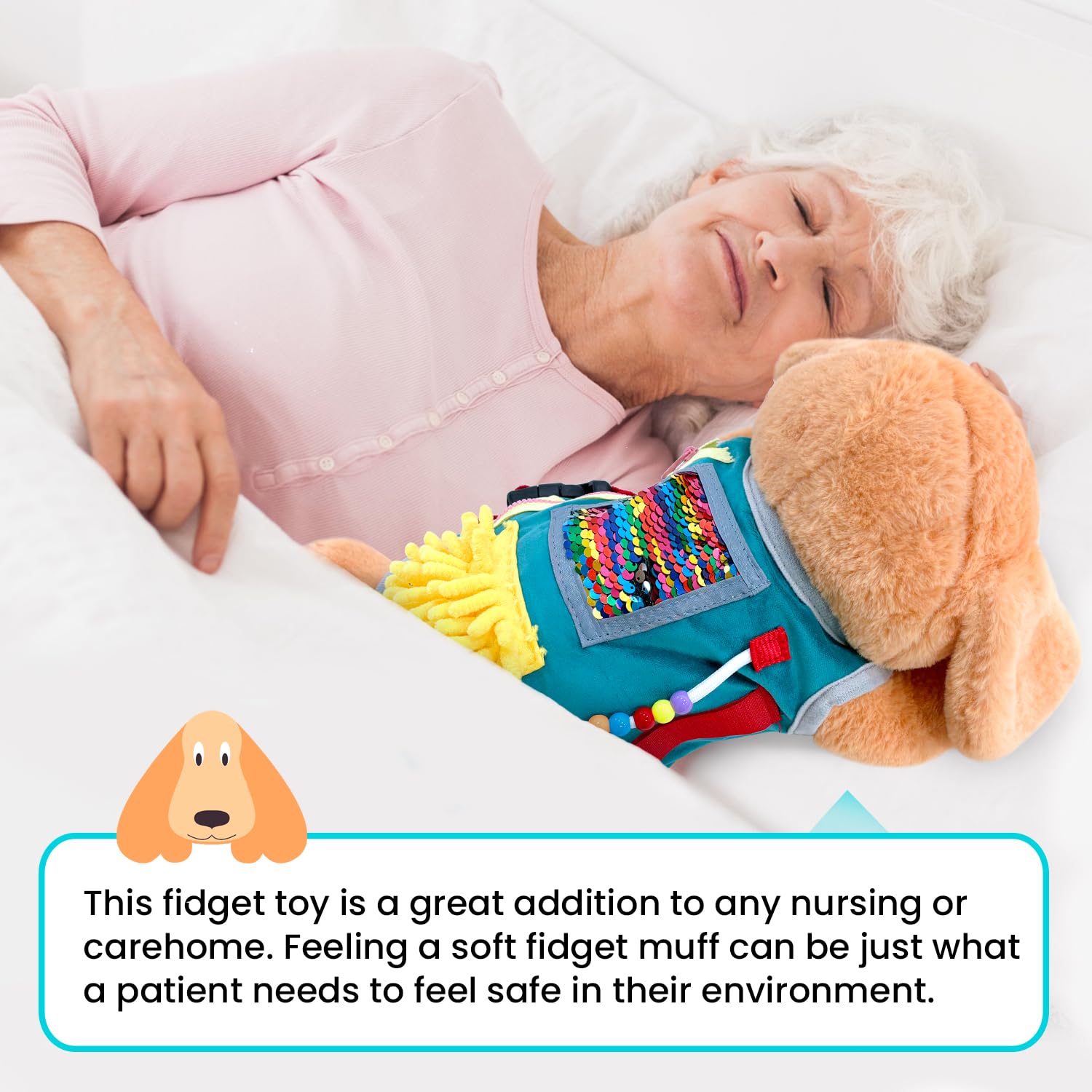 Manta antiestrés para demencia, manta de perro para personas mayores, manta sensorial para perros mayores con Alzheimer, productos de demencia para ancianos, manta sensorial para ansiedad