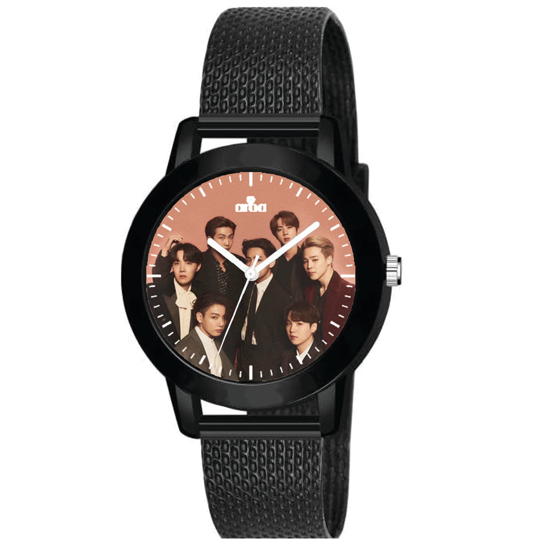 AROA Watch for Womens with BTS Photoshoot in Peach Model :602 in Black Metal Type Rubber Analog Watch Peach Dial for Women Stylish Watch for Girls (B0C69CWDC3) Amazon Price History, Amazon Price Tracker