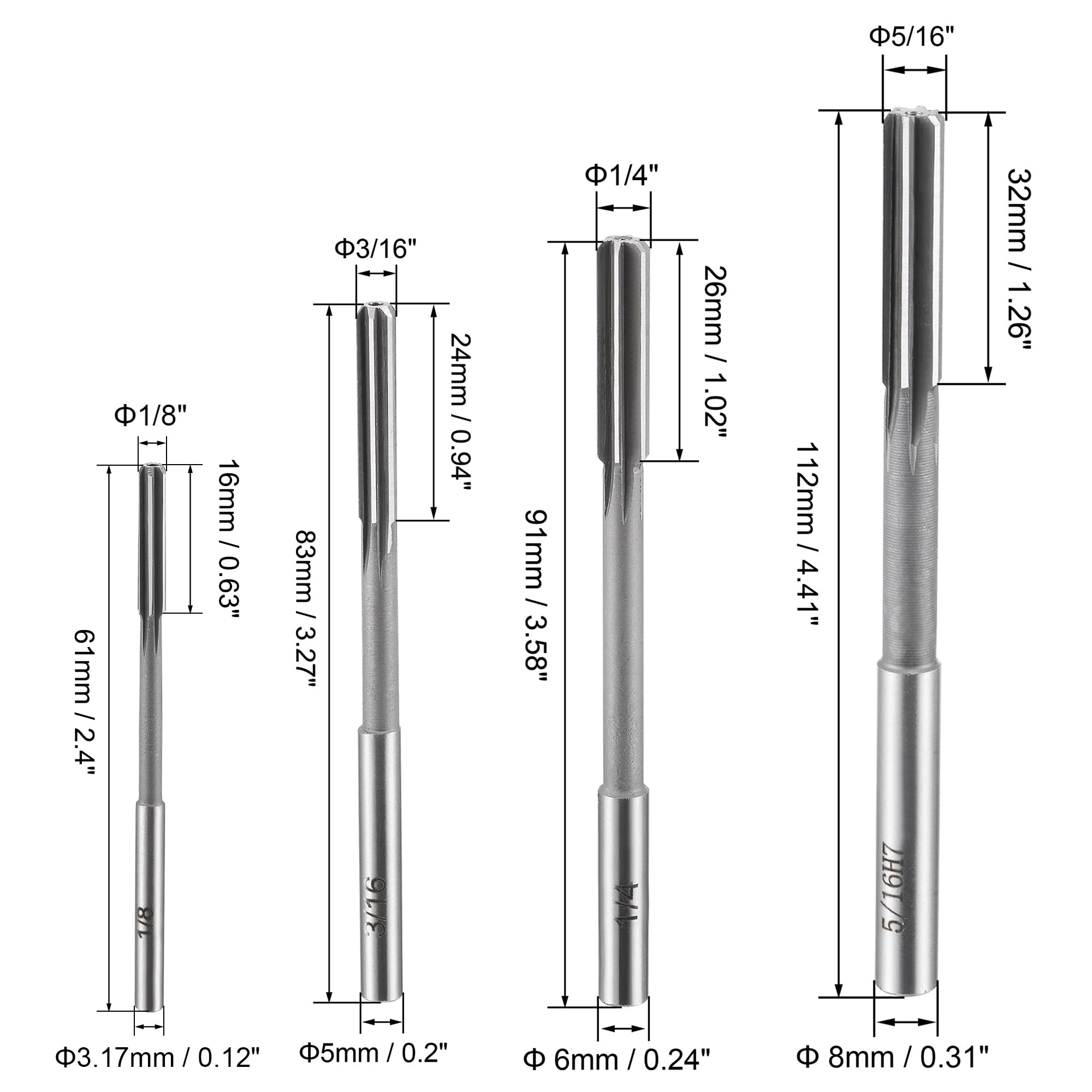 Chucking Reamers Set - High Speed Steel Lathe Tool -2