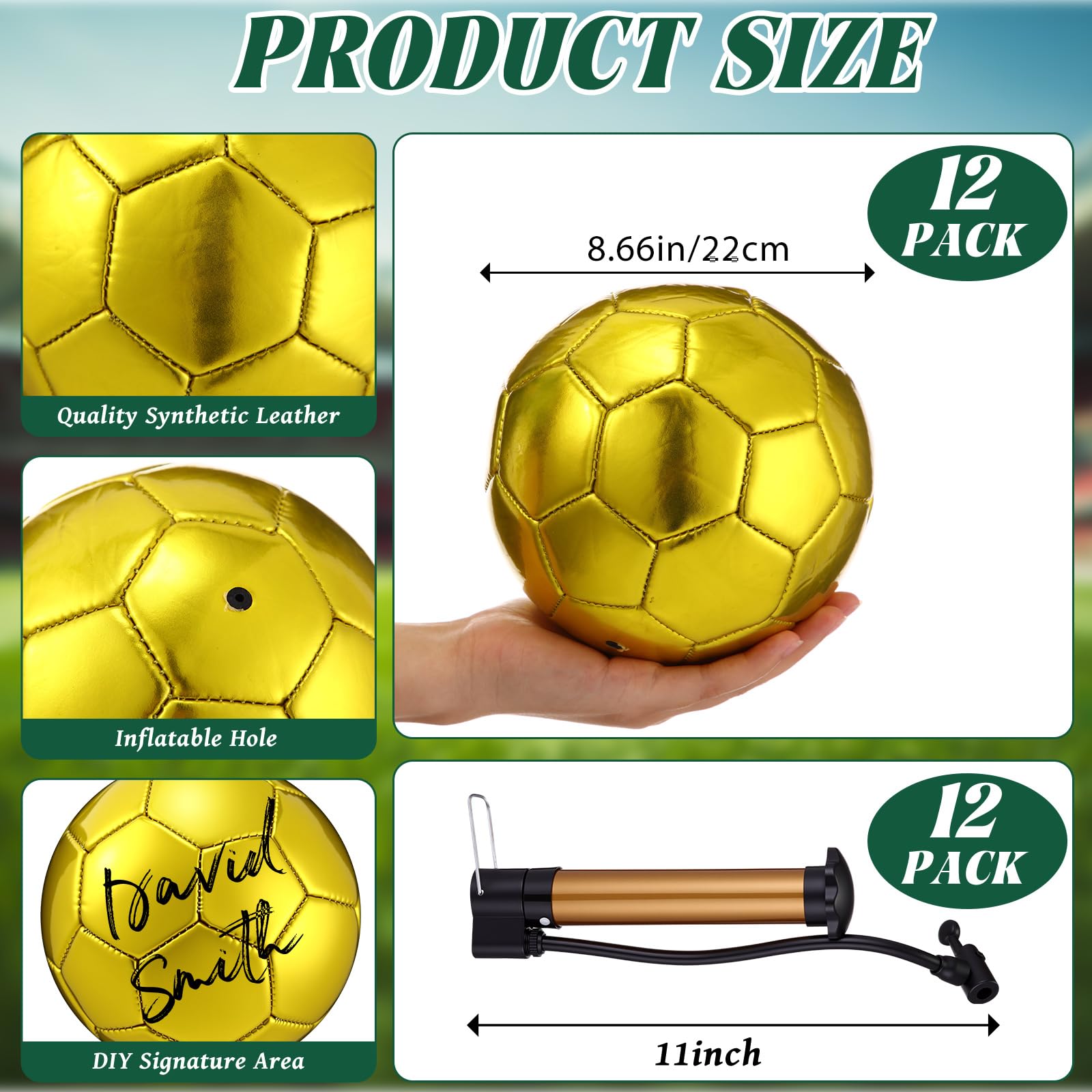 Soulchen 12 pelotas de fútbol de Operación de Navidad
