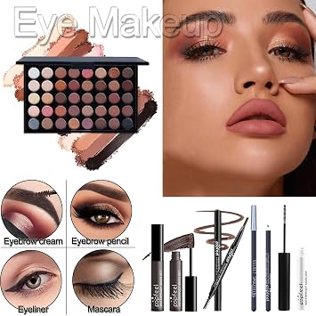 Women's Makeup set, travel cosmetic bundle for girls adults#5 | All in One Holiday Makeup Gift Set with Eyeshadow Palette Concealer Lipgloss Lipsticks Mascara Blush, Essential Starter Pack