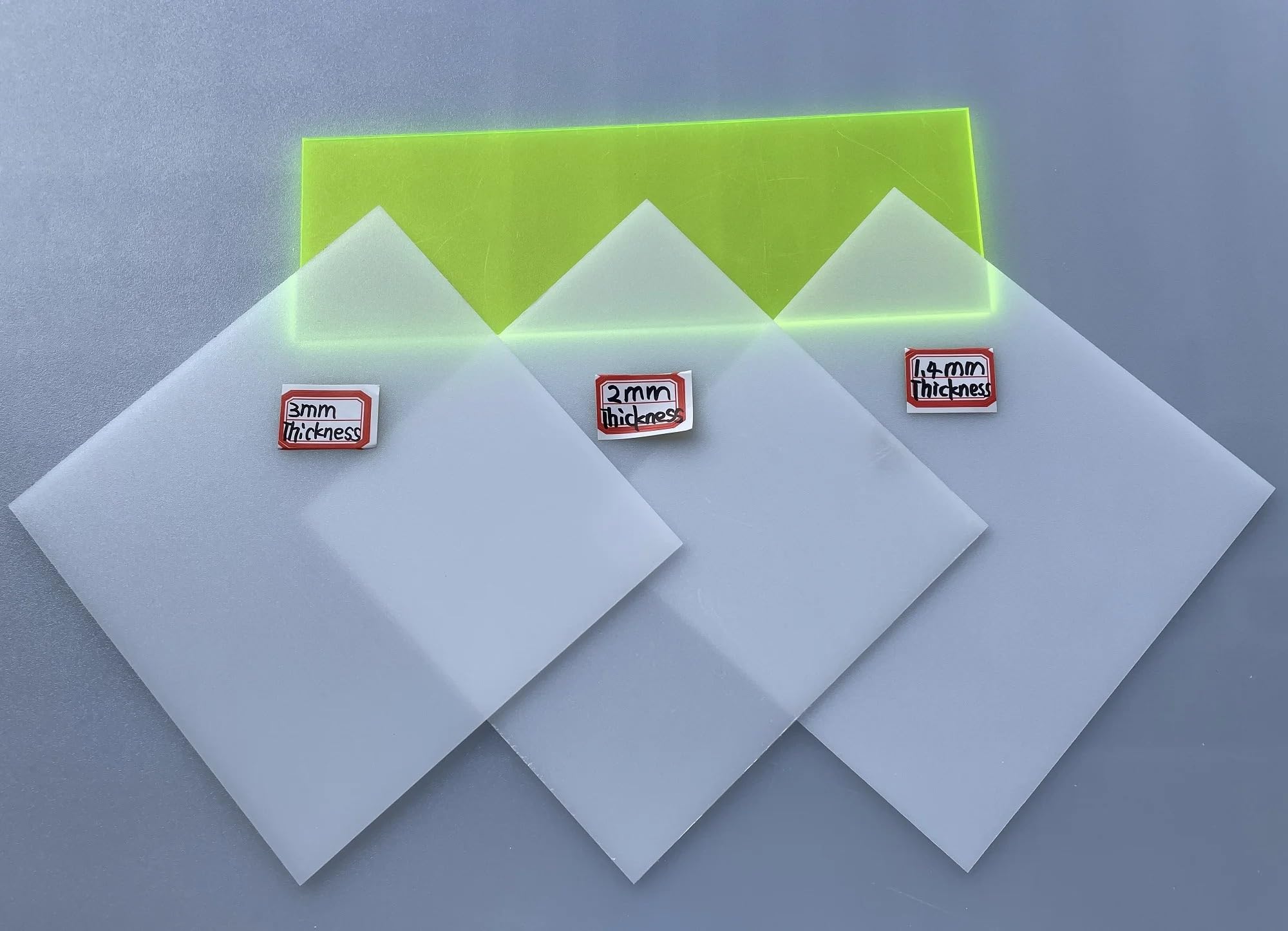 XLJP 1PC Thick 1.4MM Opal Frosted Cast Milky Double-Sides Matte PS Diffuser Sheet/Panel/Plate for LED Light Cover(250x350x1.4mm)