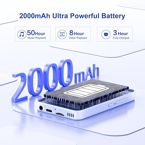 Miniatura 7 de Reproductor MP3 de 96 GB con Bluetooth y WiFi, pantalla táctil IPS portátil de 4.02 pulgadas, reproductor MP3 Android para niños con Spotify,