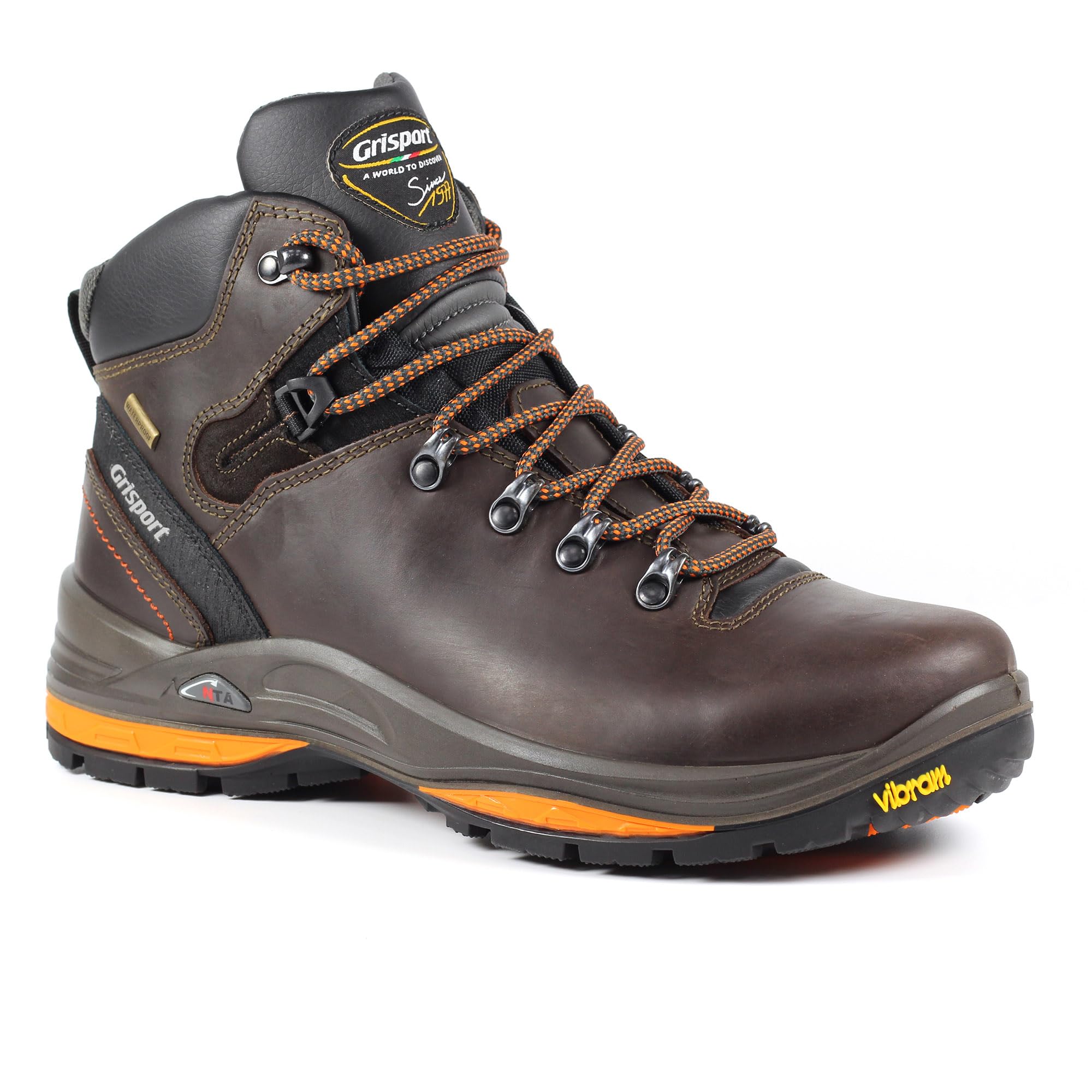 Grisport Hiking Boots Saracen Waterproof - Wasserdicht und atmungsaktiv, braunes gewachstes Lederobermaterial