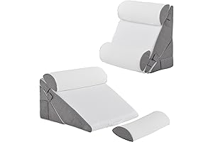 Adjustable Upright Pillows for Sitting in Bed with Lumbar Support