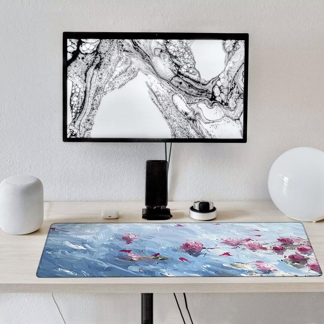 Podkładka pod mysz, podparcie nadgarstka, podkładka pod mysz z antypoślizgową gumową podstawą, ergonomiczna podkładka pod mysz do komputera, laptopa, domowego biura, kompatybilna z myszami laserowymi