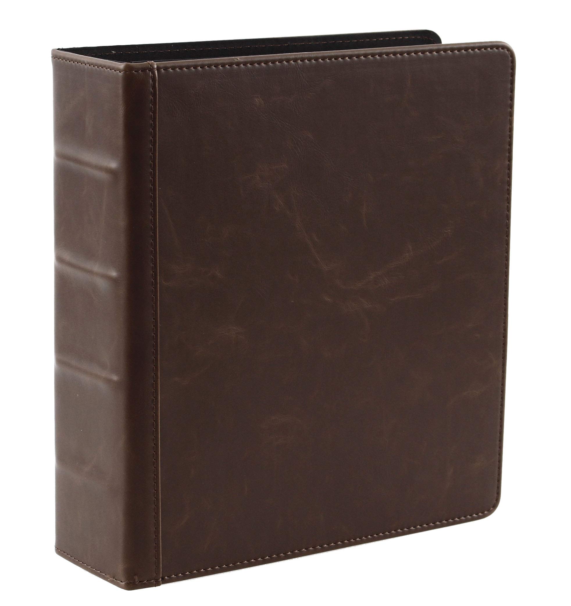 2Fold Supply Carpeta pequeña de 2 pulgadas, 3 anillas, 9.5 x 8 pulgadas, estilo vintage de piel sintética, se adapta a papel de cuaderno de 8.5 x 5.5 pulgadas, úsalo como organizador de papel