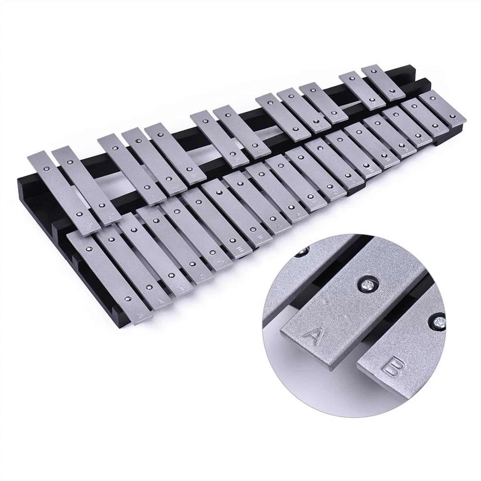 xilófono profesional Barras De Aluminio Plegables Con Marco De Madera Para Xilófono Glockenspiel De 30 Notas Con Bolsa De Transporte Fácil De Aprender