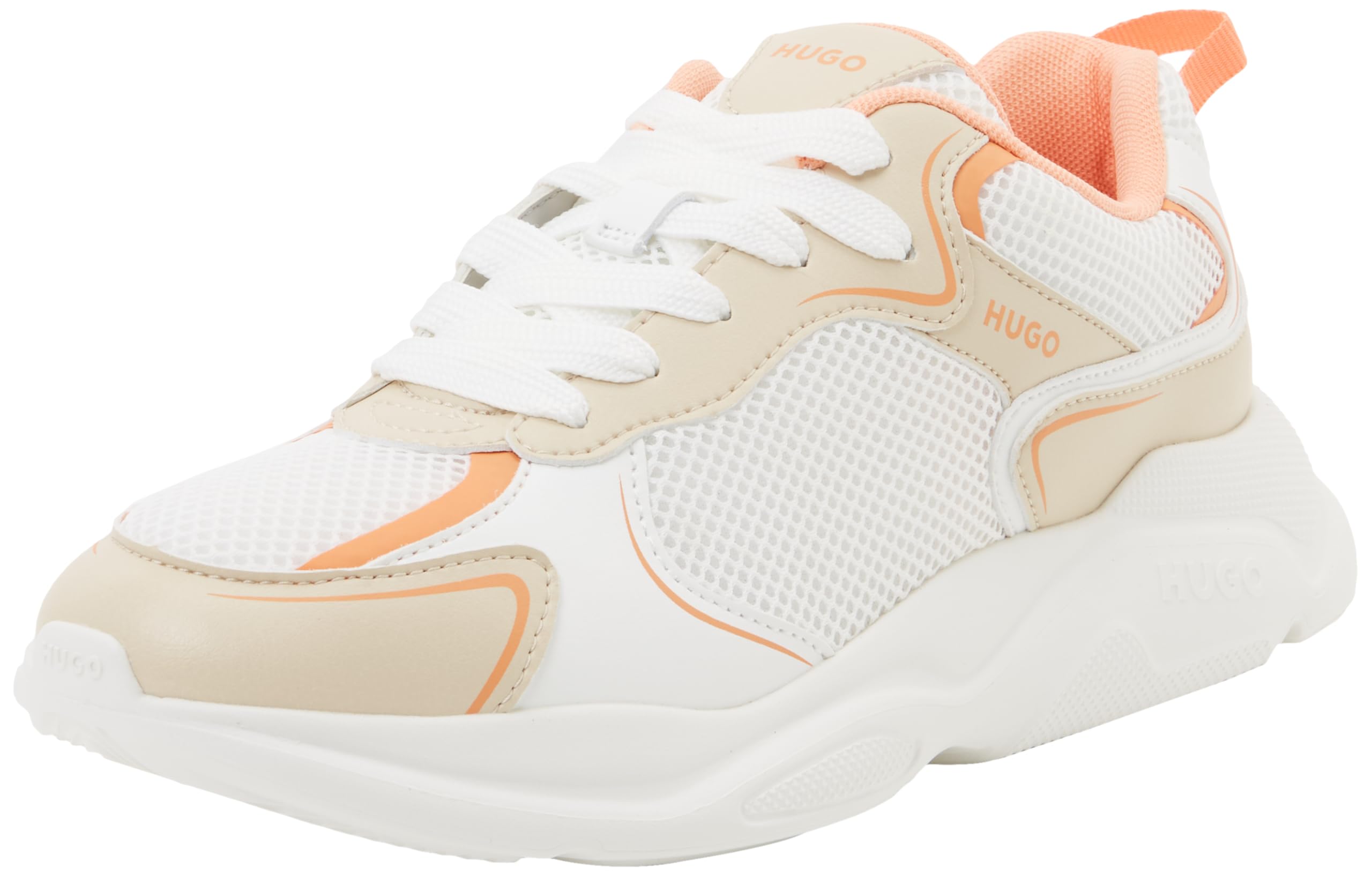 HUGO Leon_Runn_mepu, Women Sneaker, Open White,