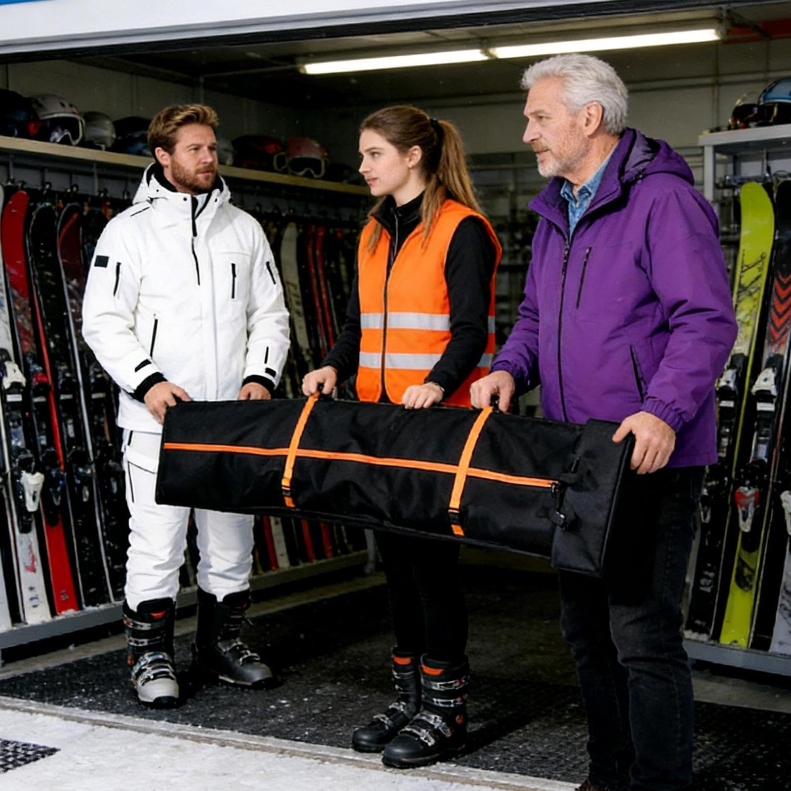 Torba Podróżna na Narty Wodoodporny Oraz Odporny Na Rozdarcia Organizer | Torby Podróżne Dla Snowboardu Do Podróży Lotniczych Do Podróży Samolotem Dla Mężczyzn I Kobiet