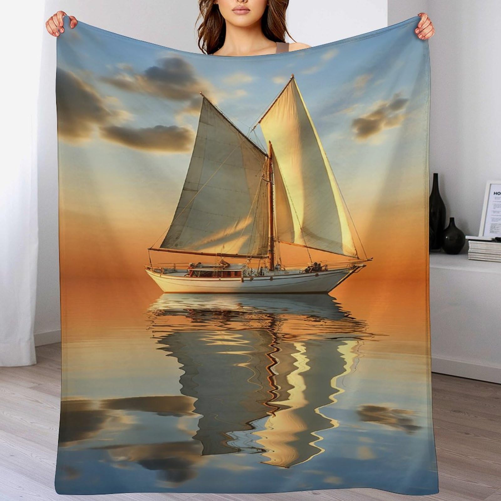 Couverture voilier douce en flanelle pour réchauffer vos moments en famille