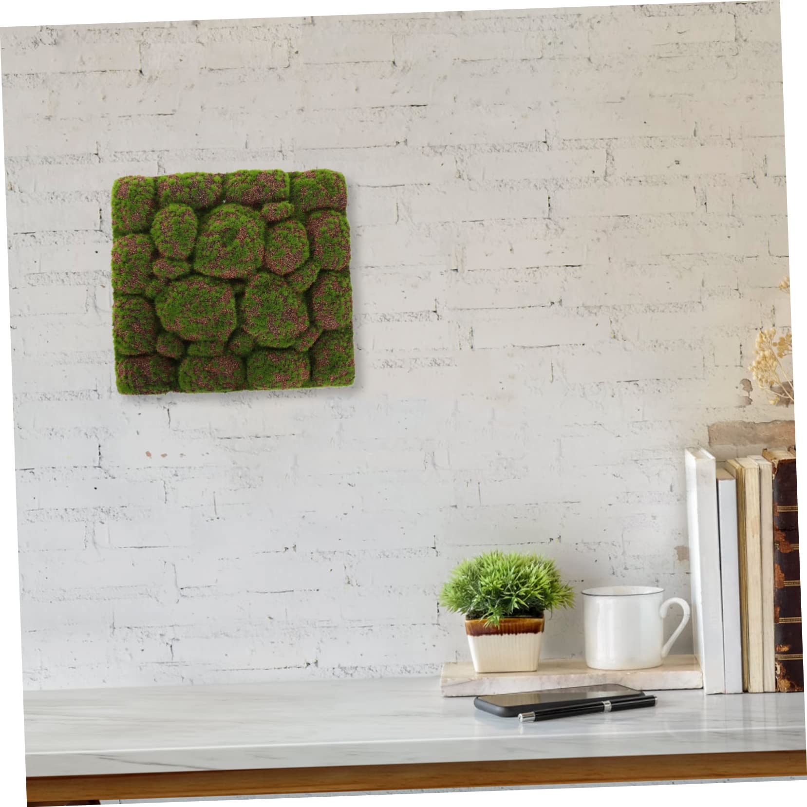 3 Stück Künstliche Mooswand Dekoration Flocken Moosplatte für DIY Wandgestaltung für Hochzeiten und Wohnräume Bringt Natürliche