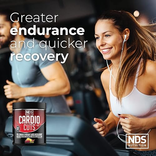 Miniatura 5 de Cardio Cuts NDS Nutrition 4.0 Suplemento preentrenamiento  Fórmula avanzada para pérdida de peso y precardiovascular con L-carnitina, CLA, MCTs,