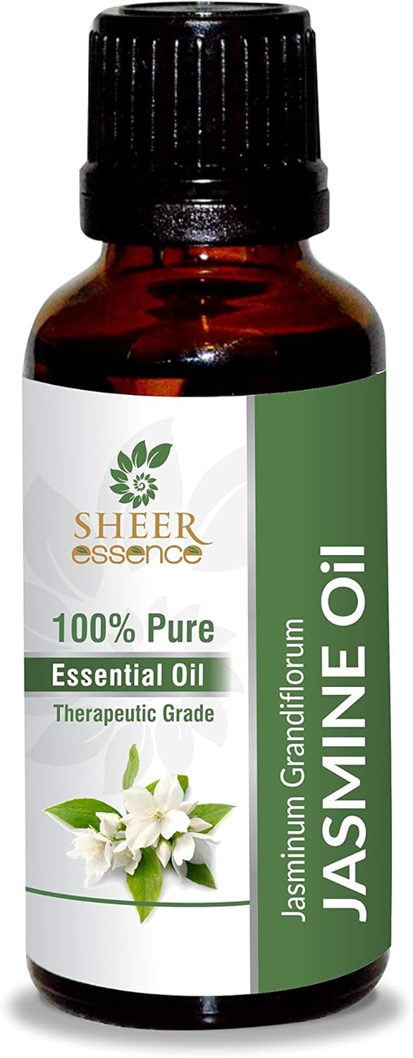Jasmine Oil -(Jasminum Grandiflorum)- Essential Oil 100% Pure Natural Undiluted Uncut Therapeutic Grade Oil 1.01 Fl.OZ