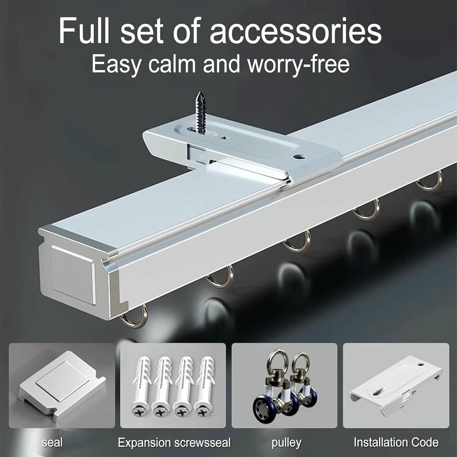 Flexible Ceiling Tracks Set Curtain Track Ceiling Mount Blackout Curtain for Living Room Bedroom Ceiling Curtain Rod Privacy Dividers Panels