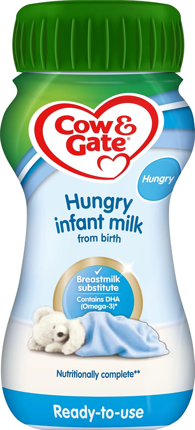 Cow & Gate Infant Milk for Hungrier Babies From Newborn, 200ml Amazon