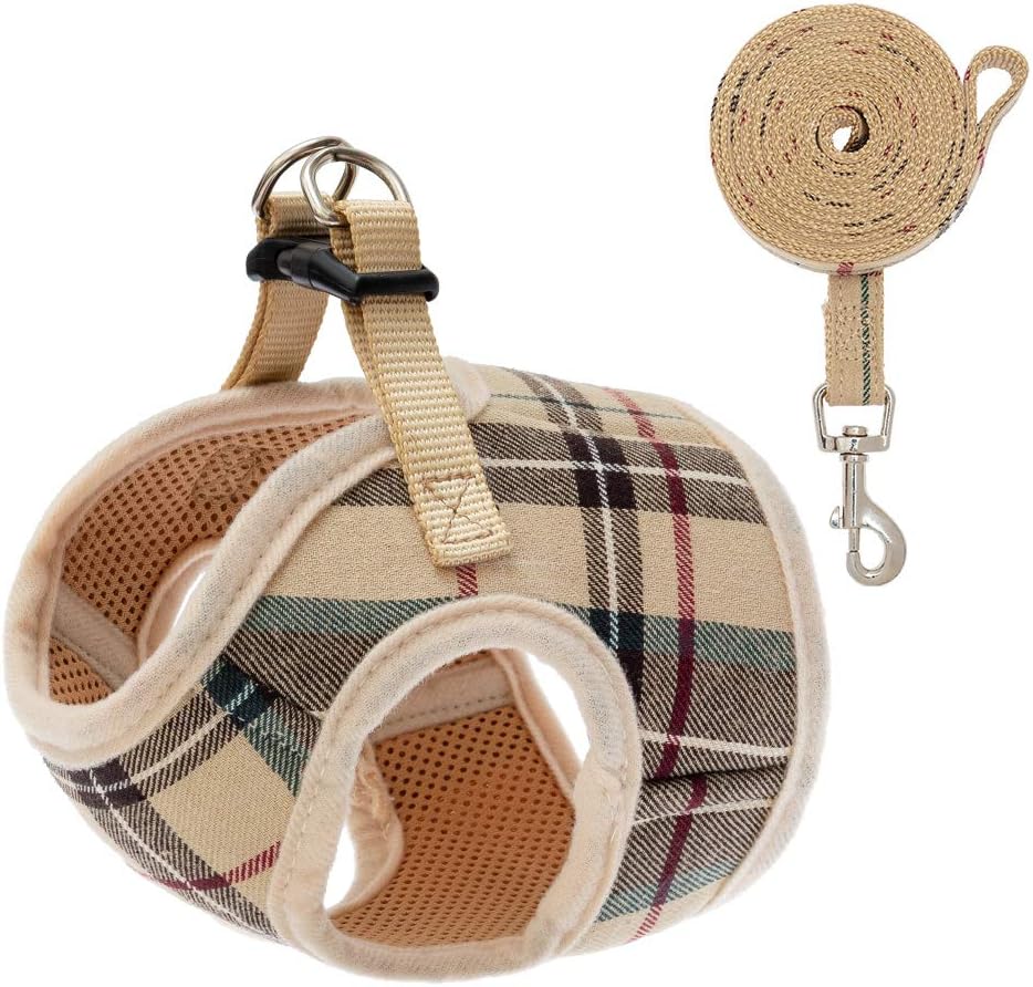 Plaid dog harness