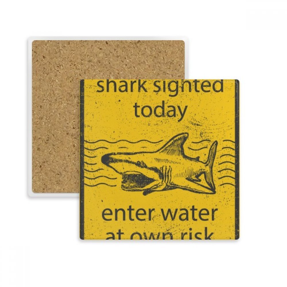 Dessous de verre avec motif requin absorbant pour éviter les taches de condensation