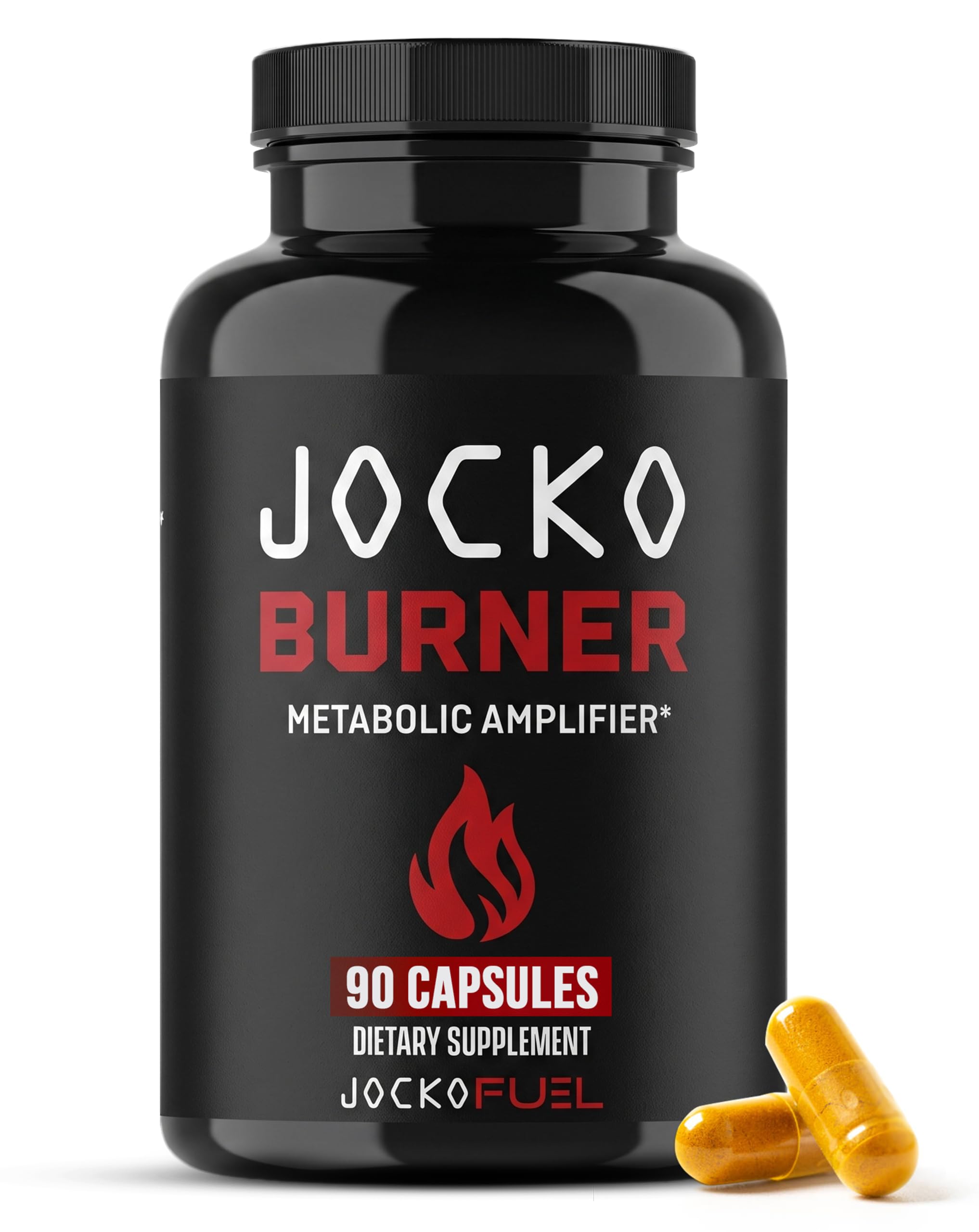 Jocko Fuel Suplemento para Controle de Peso com Extrato de Folha de Chá Verde, Grãos-do-Paraíso, GlucoVantage e 5-HTP, 90 cápsulas
