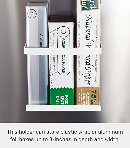 Miniatura 4 de YAMAZAKI Home Plate Magnet Wrap Or Aluminim Foil Holder - Kitchen Storage, Magnetic Organizer - Steel