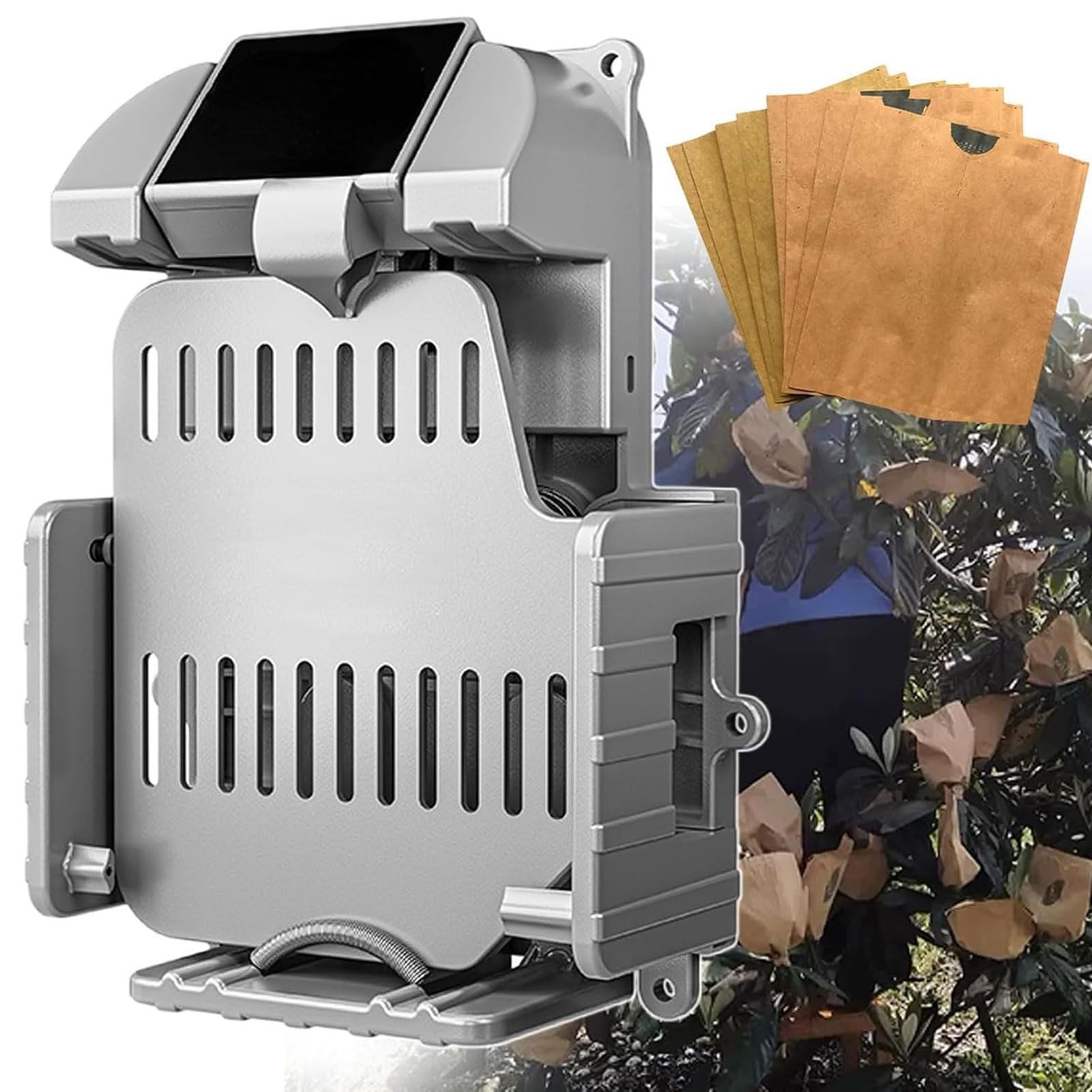 Máquina eléctrica de ensacado de frutas, herramienta ligera para huertos, soporte de embolsado automático, 15-20 bolsas/hora para cultivadores de frutas y entusiastas de la horticultura
