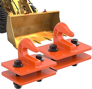 2 Pack 3/8" Tractor Bucket Grab Hooks, Grade 70 Forged Steel Bolt On Grab