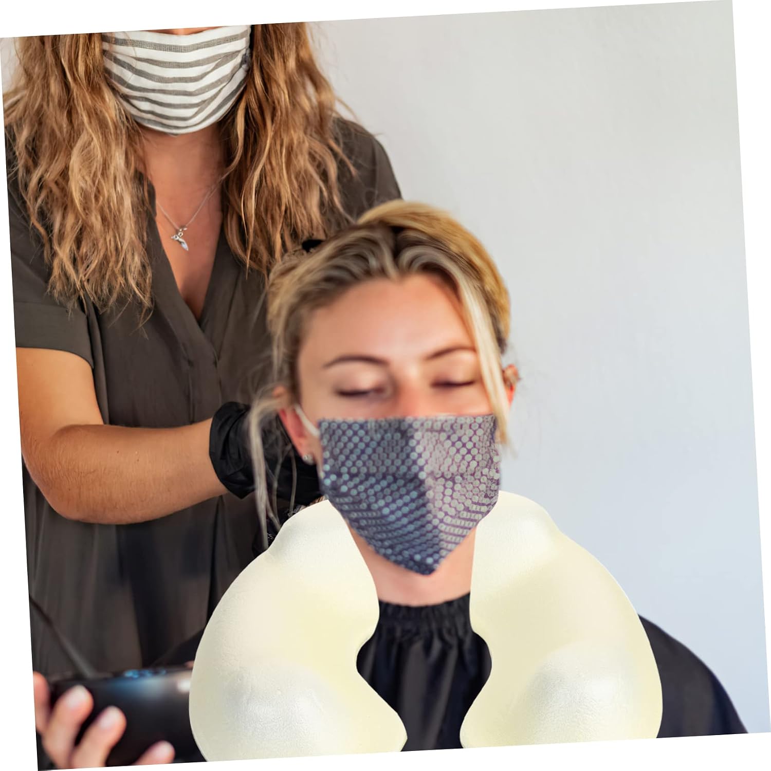 3pcs Salon Hairdressing Neck Tray Hair Color and Perming Support Tray Reusable Neck Protector for Hair Washing Coloring and Styling Salons Home Use
