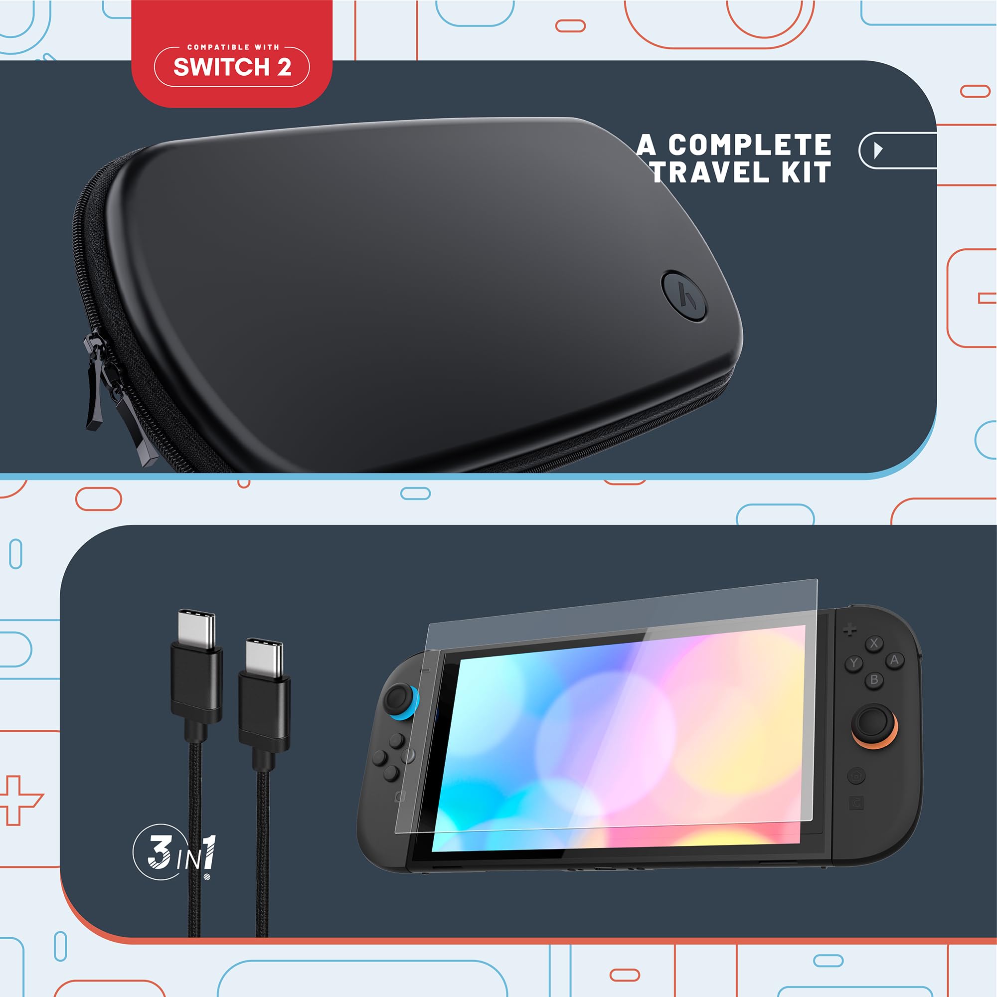 STEALTH Zestaw podróżny z konsolą przenośną kompatybilny z Switch 2
