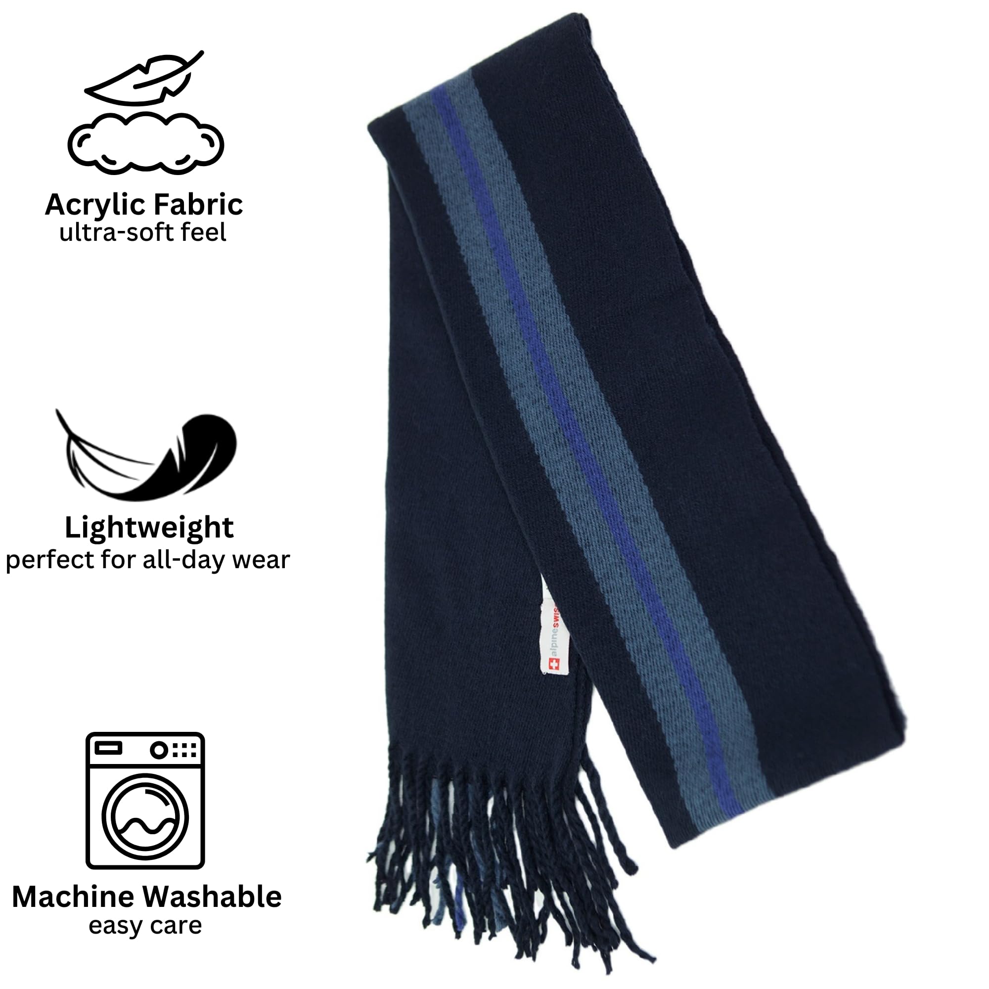 alpine swiss Sciarpa scozzese da uomo Sciarpe invernali morbide unisex