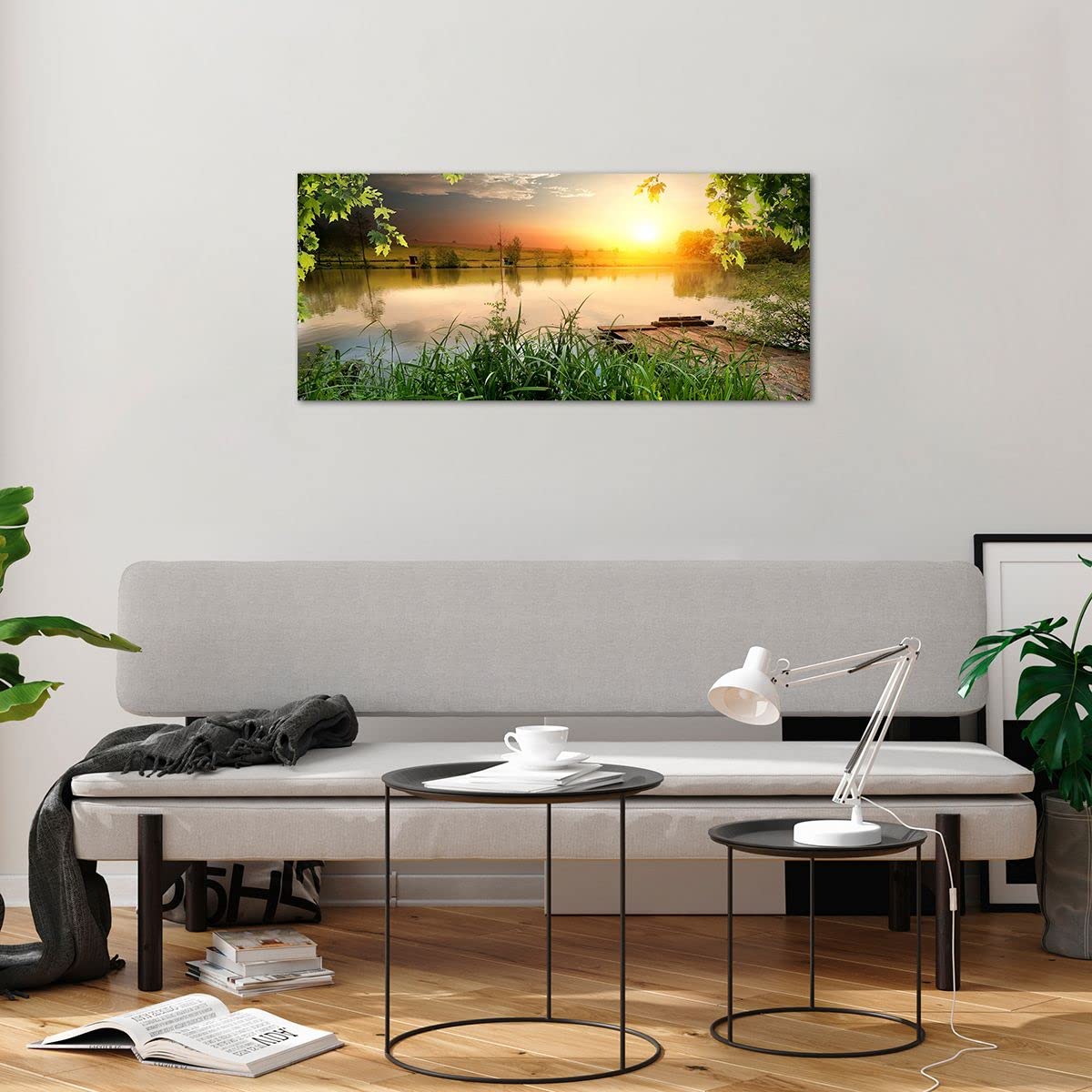 Panorama Glasbild 160x50 Cm – XXL Wanddekoration Mit Metallaufhänger, UV-beständig, Moderner Kunstdruck