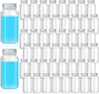 Vista 1 de Tatuo 48 Pcs 8 oz 250 ml Polypropylene Reagent Bottle Plastic Sample Bottles with Screw Caps Translucent PP Sample Containers with Lid for Liquids