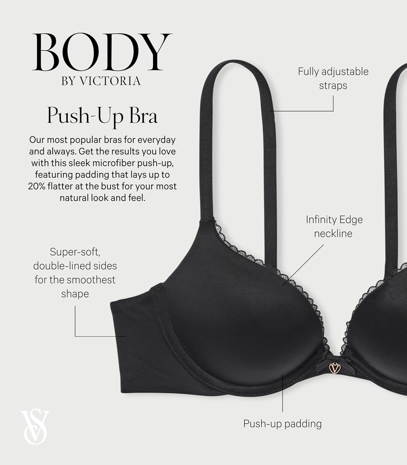 Victoria's Secret Women's Body by Victoria Push Up Bra, Bras for Women (32A-38DDD) - Image 4