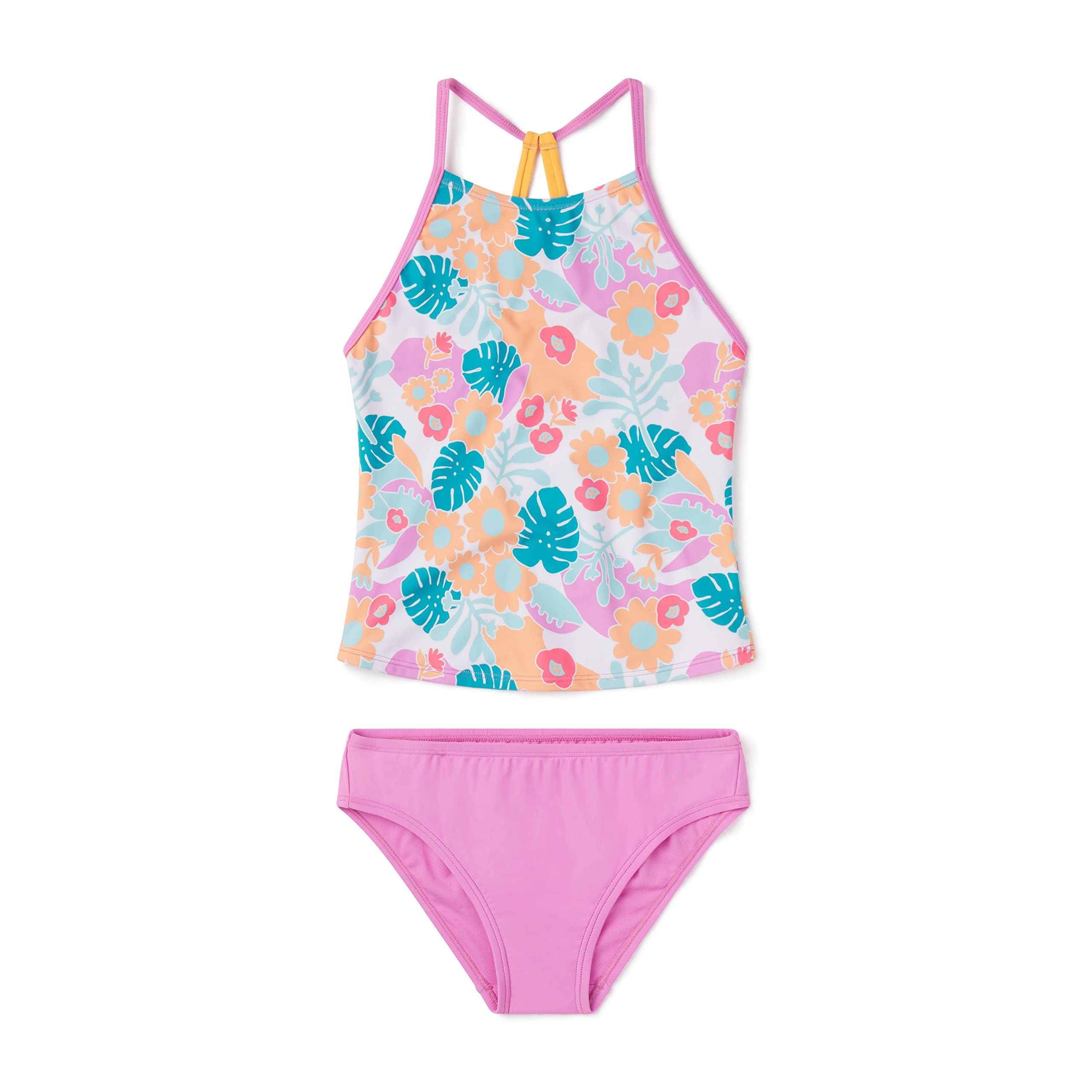 Speedo Girl's Swimsuit Two Piece Tankini Thin Strap