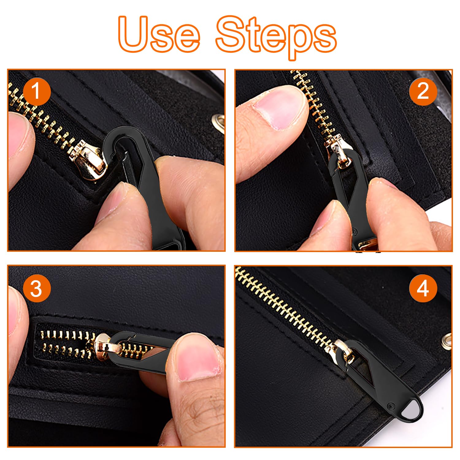 12 Pezzi Cursori Per Cerniere Metalliche - Ganci Di Ricambio Per Valigie, Cappotti E Borse - Foto 12