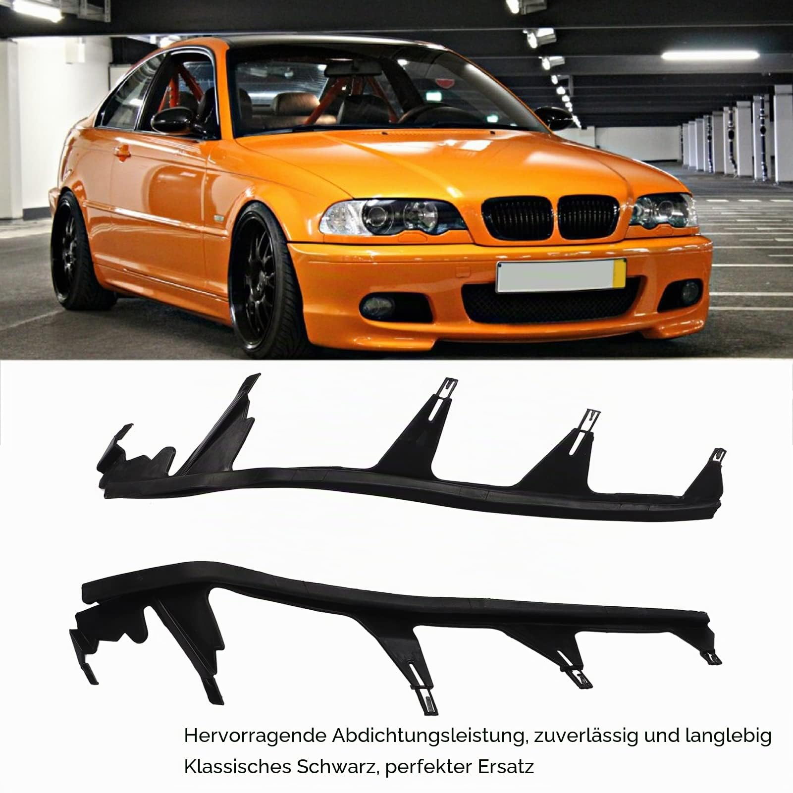 E46 Scheinwerfer Dichtung,E46-Scheinwerferabdeckung,Scheinwerferabdeckung,Lichtabdeckungen,1 Stück Auto-Scheinwerferabdeckungsdichtung 63128384490 Starker Schwarzer Gummi-Ers