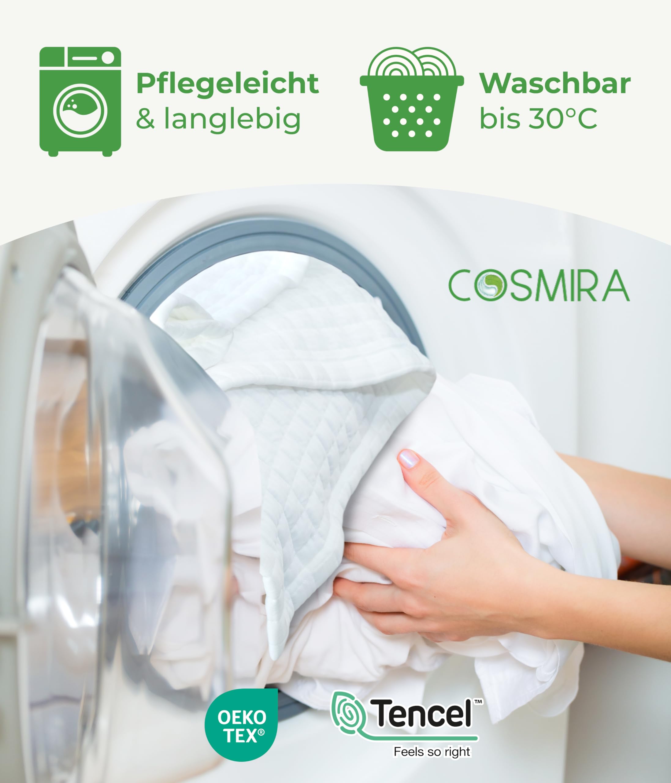 Tencel Sommerbettdecke 135x200 – leichte, atmungsaktive, allergikerfreundliche Decke für optimalen Schlafkomfort – nachhaltig, hautfreundlich mit Klimafunktion – Öko-Tex Zertifiziert